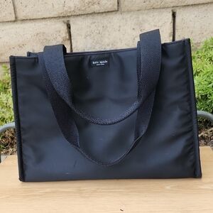 Kate Spade Elegant Black Nylon Tote Bag